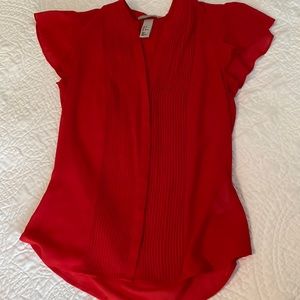 Beautiful Red H&M Too with Flutter Sleeve Size 2